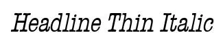 Headline Thin Italic