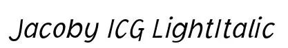 Jacoby ICG LightItalic