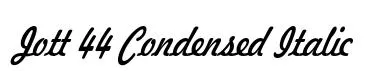 Jott 44 Condensed Italic