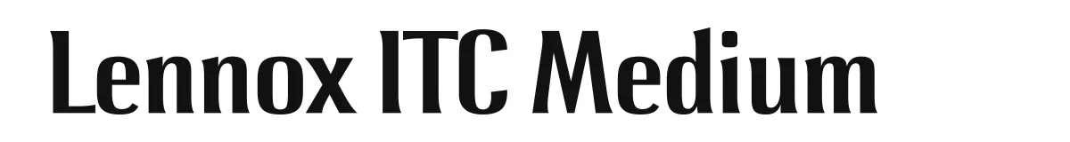 Lennox ITC Medium original font preview