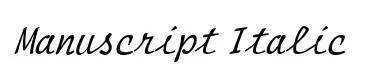 Manuscript Italic