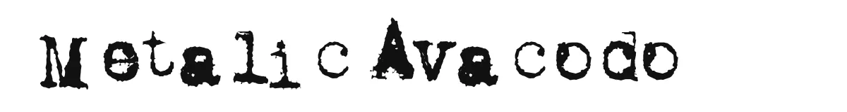 Metalic Avacodo font preview