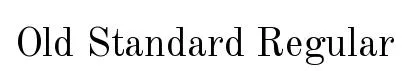 Old Standard Regular original font preview