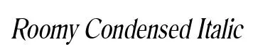 Roomy Condensed Italic