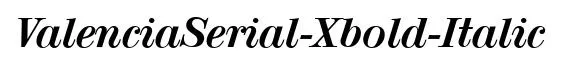 ValenciaSerial-Xbold-Italic