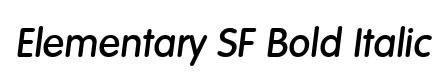 Elementary SF Bold Italic