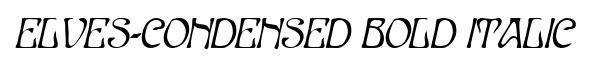 Elves-Condensed Bold Italic