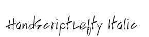 HandScriptLefty Italic
