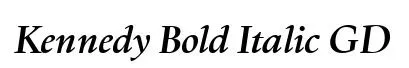 Kennedy Bold Italic GD