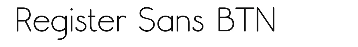 Register Sans BTN original font preview