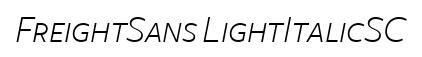 FreightSans LightItalicSC