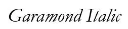 Garamond Italic