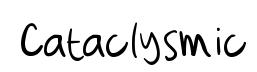 Cataclysmic original font preview