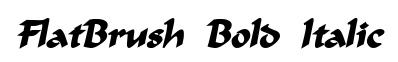FlatBrush Bold Italic