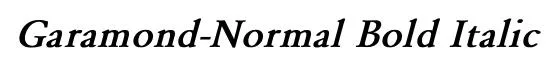 Garamond-Normal Bold Italic