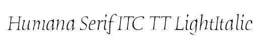 Humana Serif ITC TT LightItalic