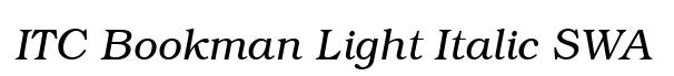 ITC Bookman Light Italic SWA