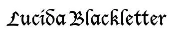 Lucida Blackletter