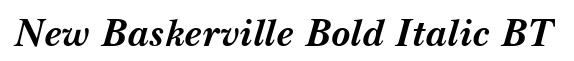 New Baskerville Bold Italic BT