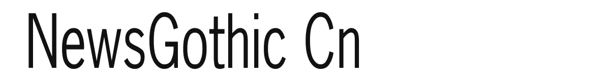 NewsGothic Cn original font preview