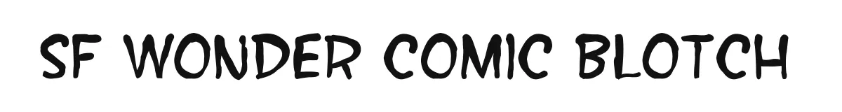 SF Wonder Comic Blotch original font preview