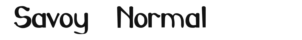 Savoy  Normal original font preview