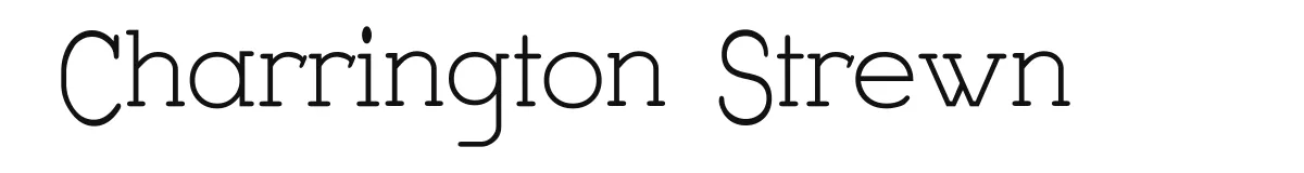 Charrington Strewn original font preview