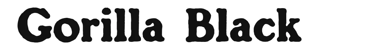 Gorilla Black original font preview