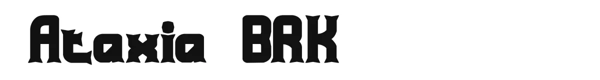 Ataxia BRK original font preview