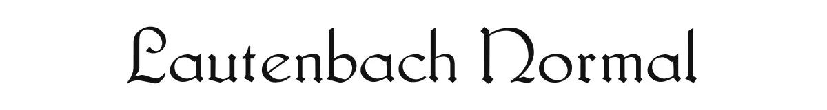 Lautenbach Normal original font preview
