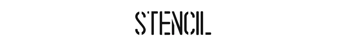 Stencil font preview