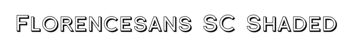 Florencesans SC Shaded original font preview