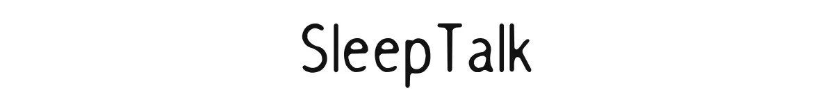 SleepTalk original font preview