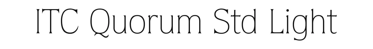 ITC Quorum Std Light original font preview