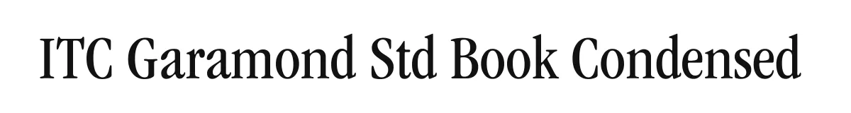 ITC Garamond Std Book Condensed original font preview