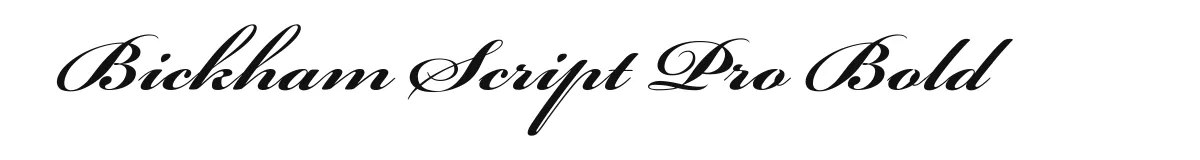 Bickham Script Pro Bold original font preview