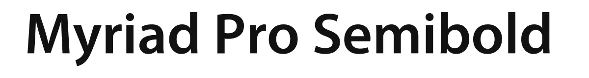 Myriad Pro Semibold original font preview