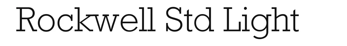 Rockwell Std Light original font preview