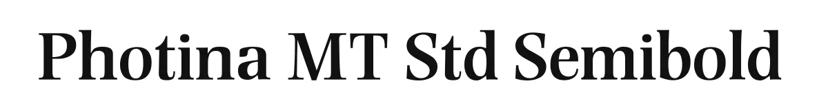 Photina MT Std Semibold original font preview