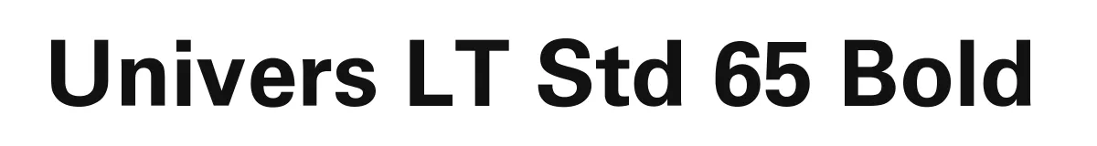 Univers LT Std 65 Bold original font preview