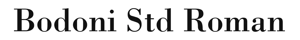 Bodoni Std Roman original font preview