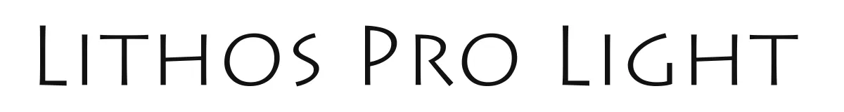 Lithos Pro Light original font preview