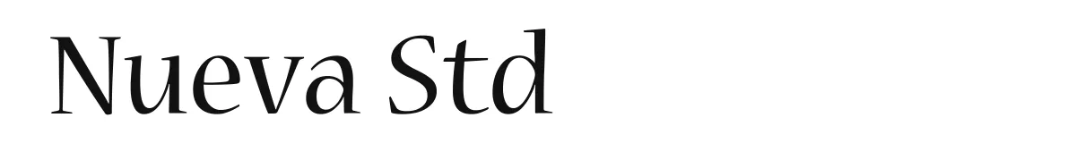 Nueva Std original font preview
