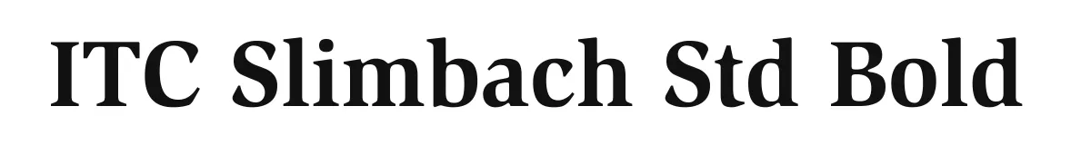 ITC Slimbach Std Bold original font preview