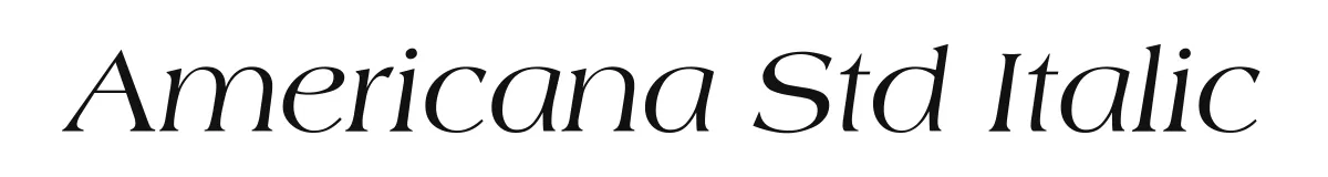 Americana Std Italic original font preview