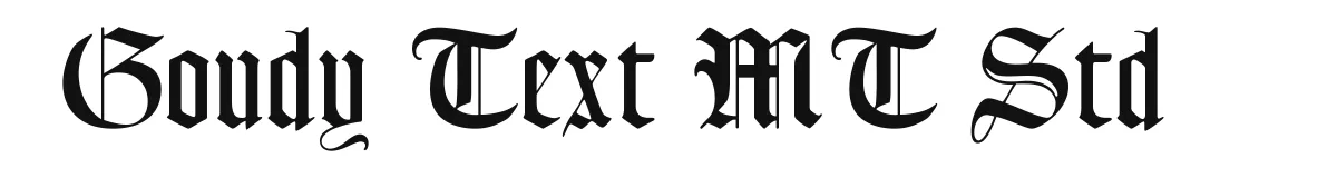 Goudy Text MT Std original font preview