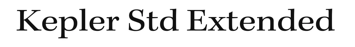 Kepler Std Extended original font preview
