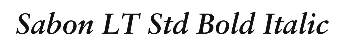 Sabon LT Std Bold Italic original font preview
