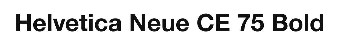 Helvetica Neue CE 75 Bold original font preview