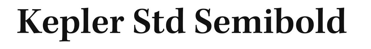 Kepler Std Semibold original font preview